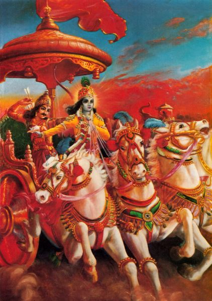 In the Battle of Kuruksettra, the military strength of the Kauravas was like an ocean in which there dwelled many invincible existences,